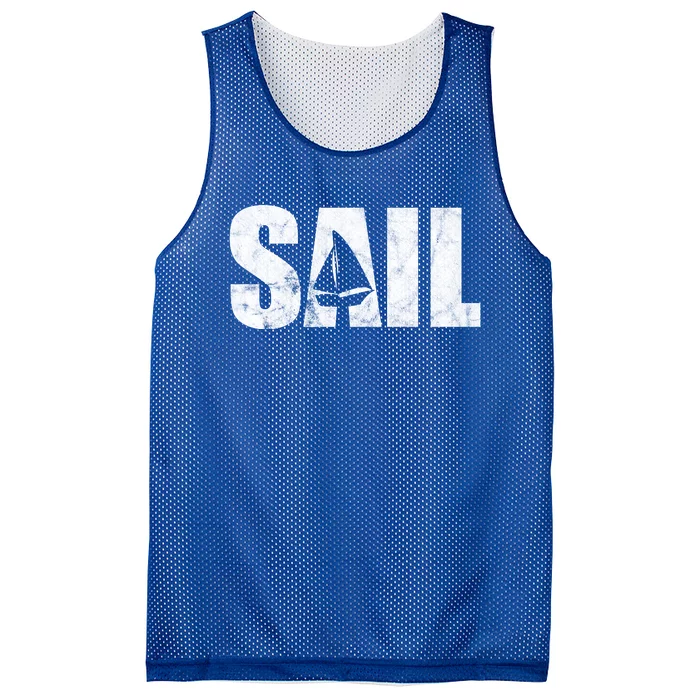 Sail Vintage Sailing Boat Mesh Reversible Basketball Jersey Tank