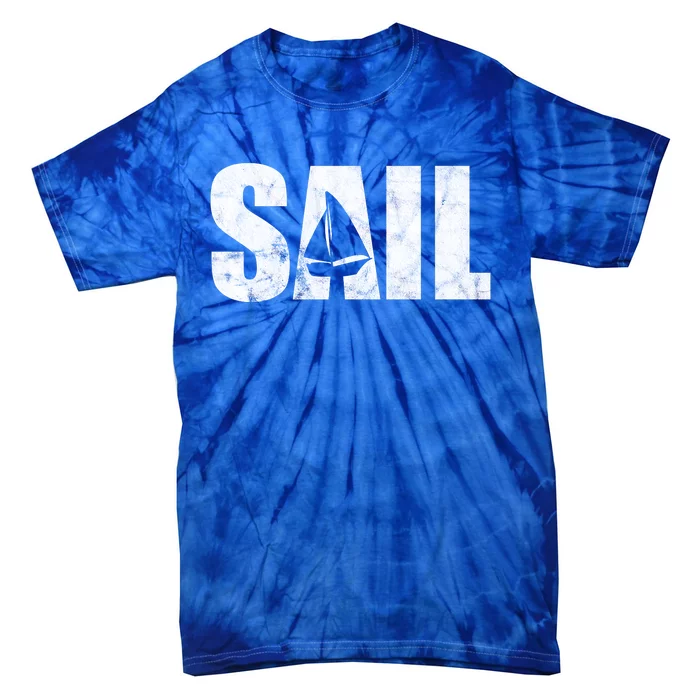 Sail Vintage Sailing Boat Tie-Dye T-Shirt