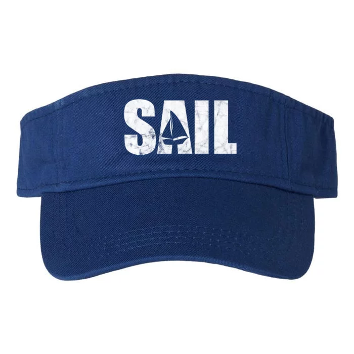 Sail Vintage Sailing Boat Valucap Bio-Washed Visor