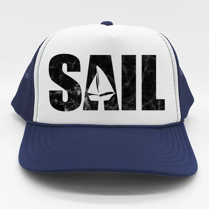 Sail Vintage Sailing Boat Trucker Hat