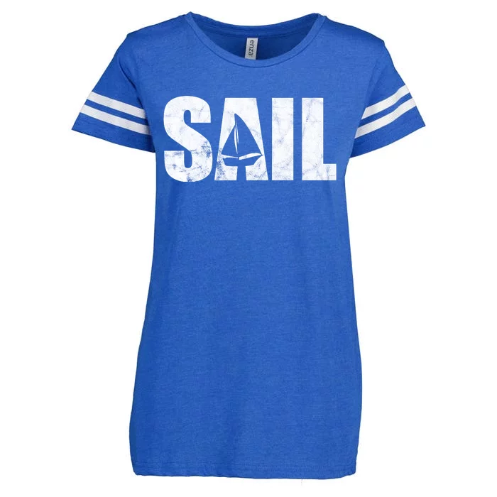 Sail Vintage Sailing Boat Enza Ladies Jersey Football T-Shirt