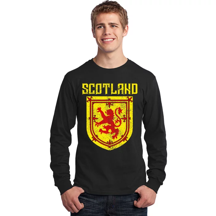 Scotland Vintage Scottish Flag Lion Scottish Pride Long Sleeve Shirt