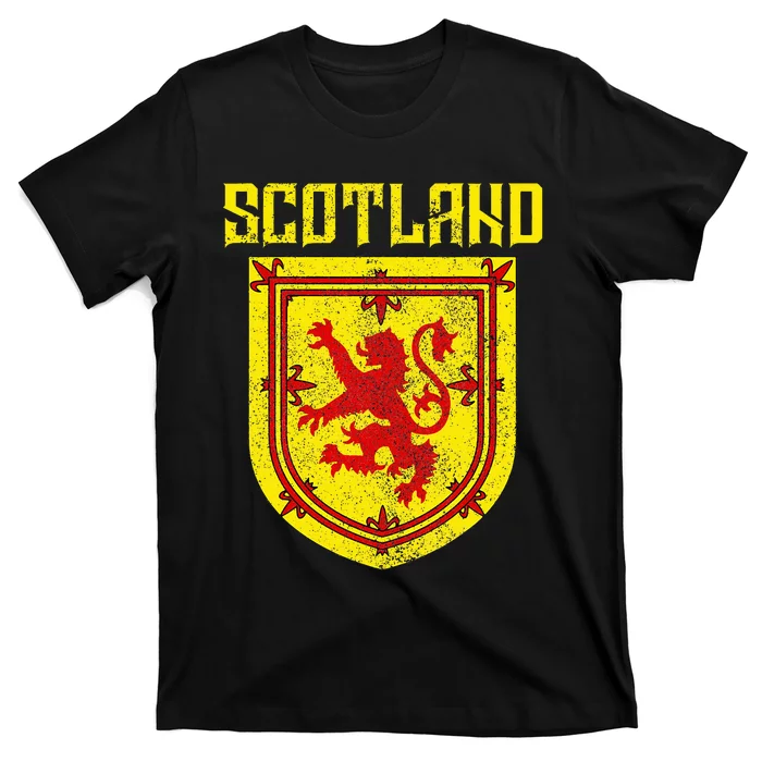 Scotland Vintage Scottish Flag Lion Scottish Pride T-Shirt