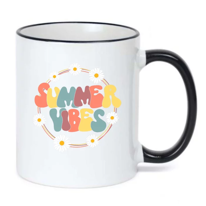 Summer Vibes Summer Vacation Beach Black Color Changing Mug