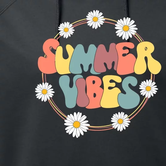 Summer Vibes Summer Vacation Beach Performance Fleece Hoodie