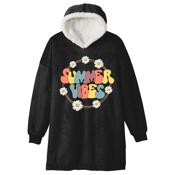 Summer Vibes Summer Vacation Beach Hooded Wearable Blanket