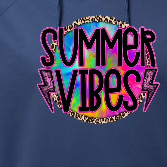 Summer Vibes Summer Vacation Beach Performance Fleece Hoodie