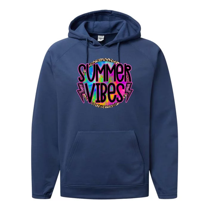 Summer Vibes Summer Vacation Beach Performance Fleece Hoodie