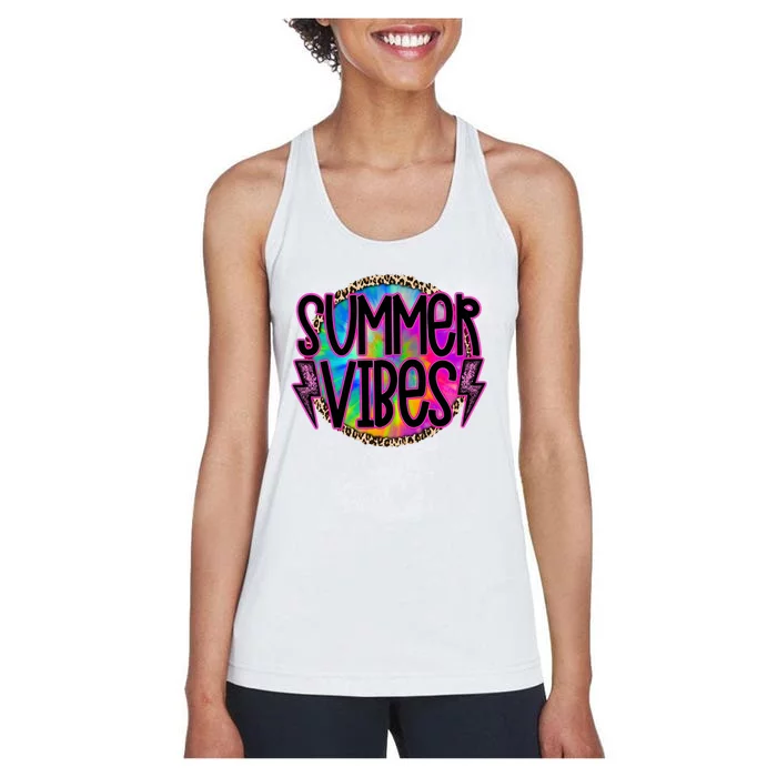 Summer Vibes Summer Vacation Beach Women's Racerback Tank