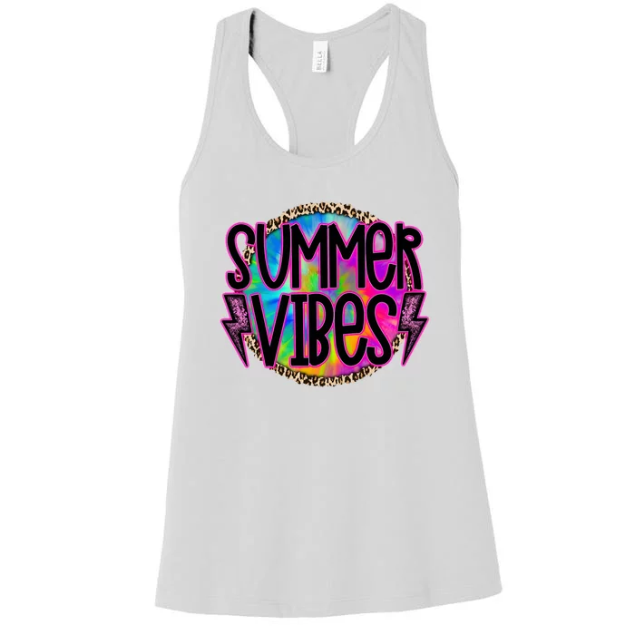 Summer Vibes Summer Vacation Beach Women's Racerback Tank