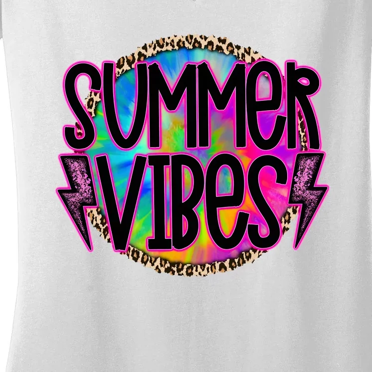 Summer Vibes Summer Vacation Beach Women's V-Neck T-Shirt