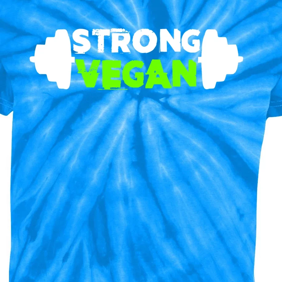 Strong Vegan Strong Gift Cool Gift Kids Tie-Dye T-Shirt