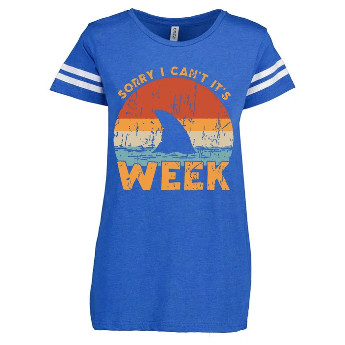 Shark Vintage Sorry I Cant Summer Kings Ocean Week 2024 Enza Ladies Jersey Football T-Shirt