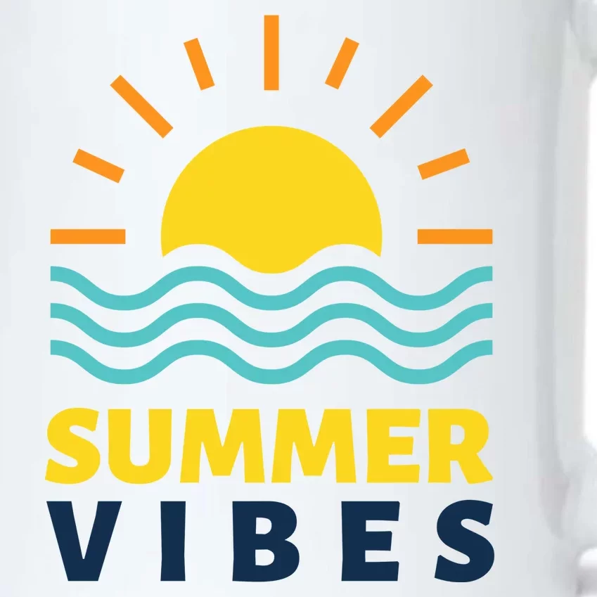 Summer Vibes Sunset Ocean Black Color Changing Mug