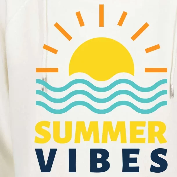 Summer Vibes Sunset Ocean Womens Funnel Neck Pullover Hood