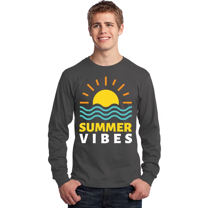 Summer Vibes Sunset Ocean Long Sleeve Shirt