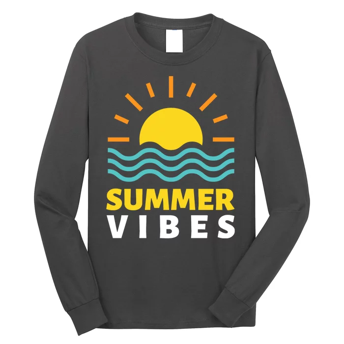 Summer Vibes Sunset Ocean Long Sleeve Shirt