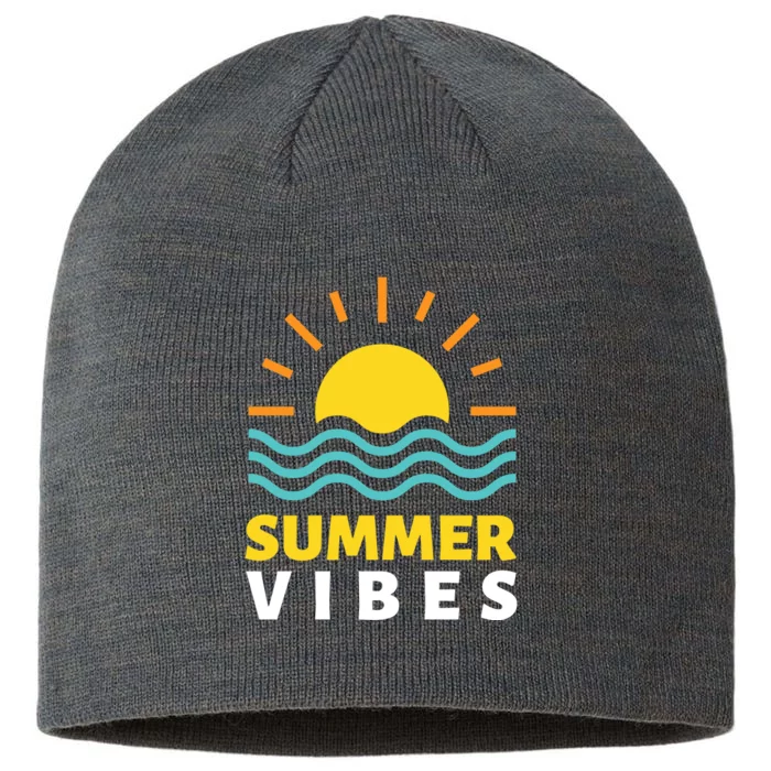 Summer Vibes Sunset Ocean 8 1/2in Sustainable Knit Beanie