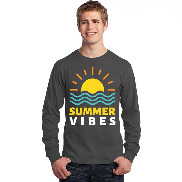 Summer Vibes Sunset Ocean Tall Long Sleeve T-Shirt