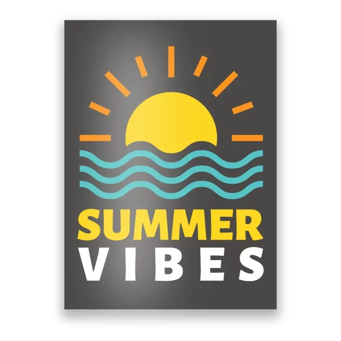 Summer Vibes Sunset Ocean Poster