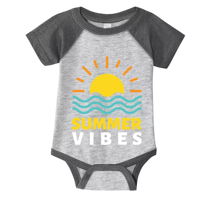 Summer Vibes Sunset Ocean Infant Baby Jersey Bodysuit