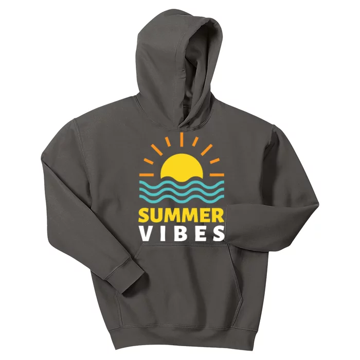 Summer Vibes Sunset Ocean Kids Hoodie