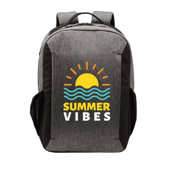 Summer Vibes Sunset Ocean Vector Backpack