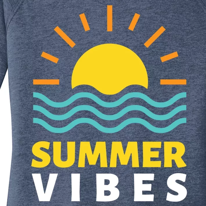 Summer Vibes Sunset Ocean Women's Perfect Tri Tunic Long Sleeve Shirt