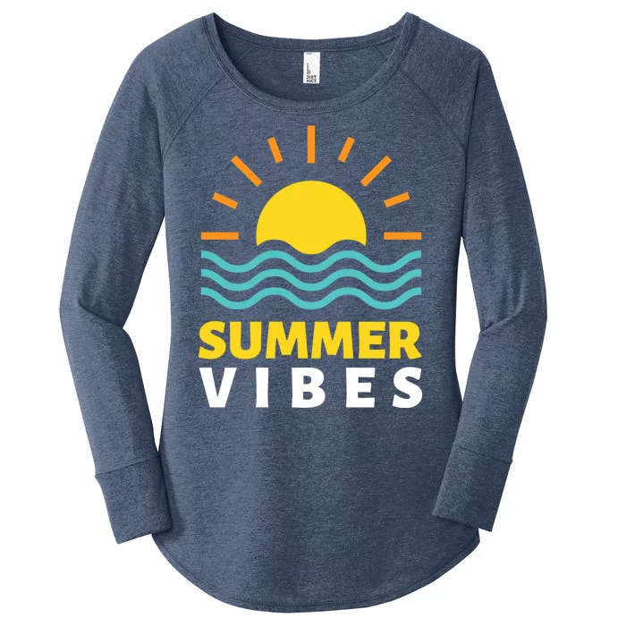 Summer Vibes Sunset Ocean Women's Perfect Tri Tunic Long Sleeve Shirt