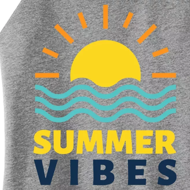 Summer Vibes Sunset Ocean Women’s Perfect Tri Rocker Tank