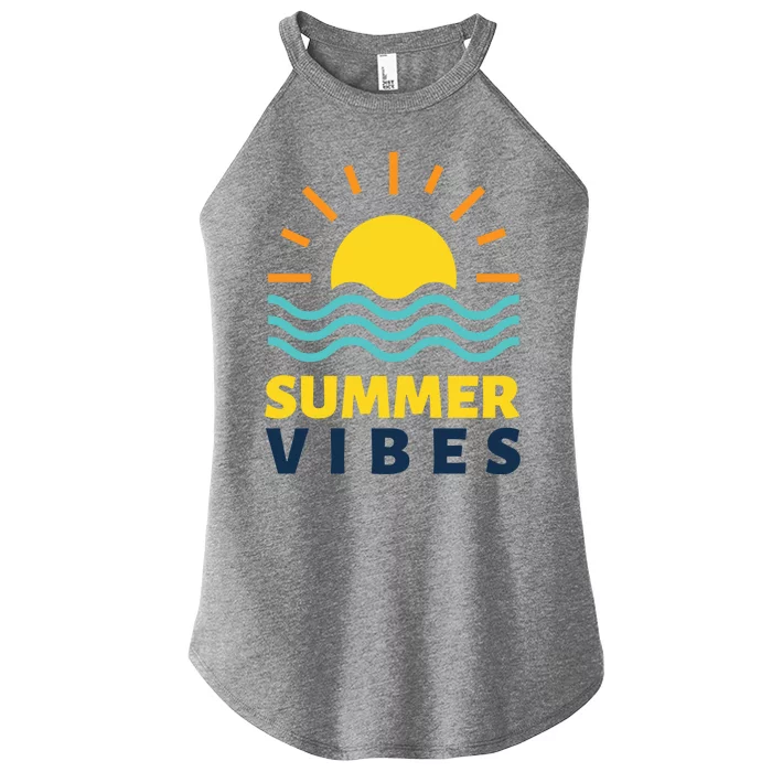 Summer Vibes Sunset Ocean Women’s Perfect Tri Rocker Tank