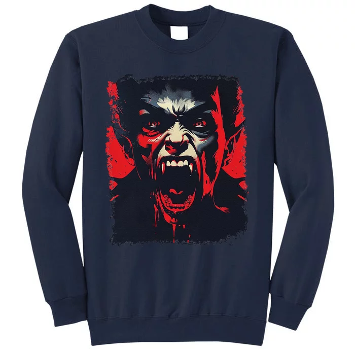 Scary Vampire Tall Sweatshirt