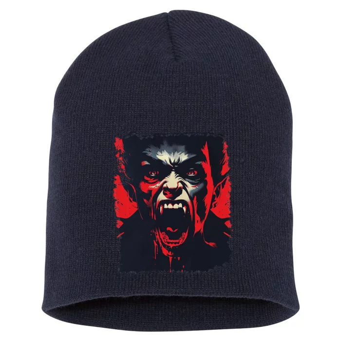 Scary Vampire Short Acrylic Beanie