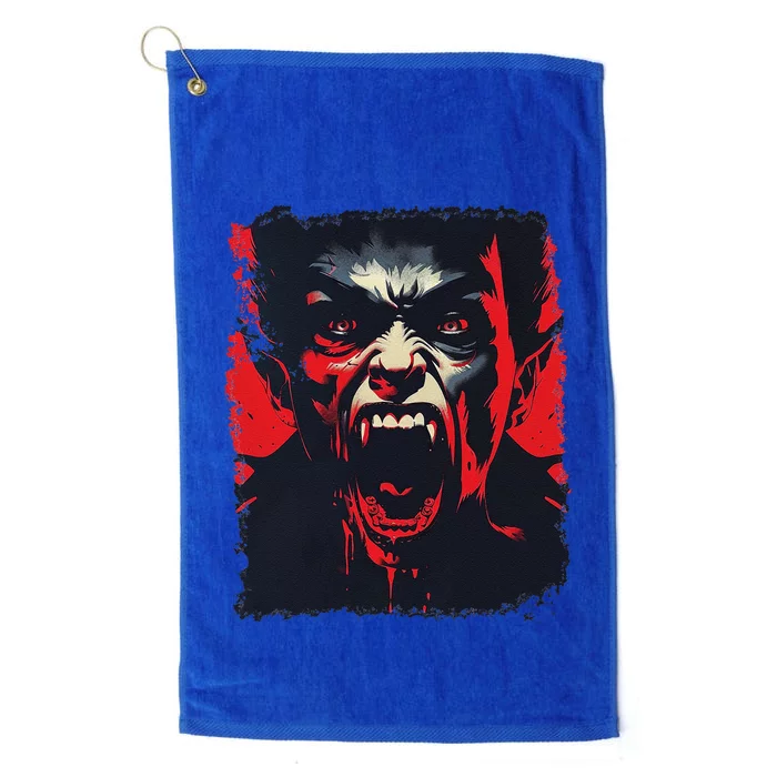 Scary Vampire Platinum Collection Golf Towel