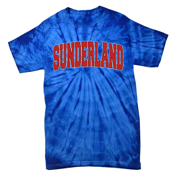 Sunderland Varsity Style Vintage Retro Uk Sports Gift Tie-Dye T-Shirt