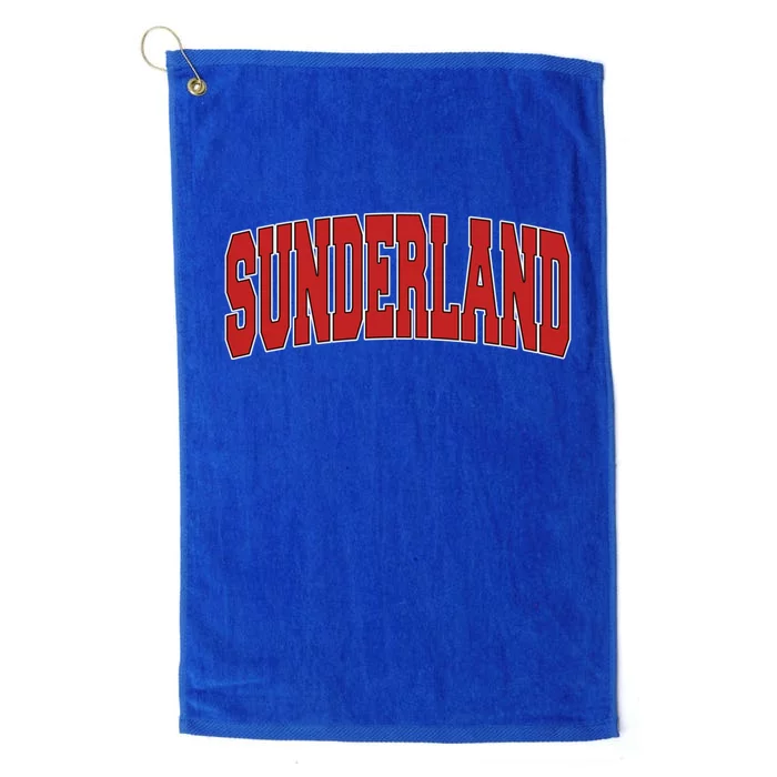 Sunderland Varsity Style Vintage Retro Uk Sports Gift Platinum Collection Golf Towel