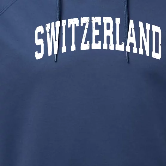 Switzerland Vintage Sports Design Performance Fleece Hoodie