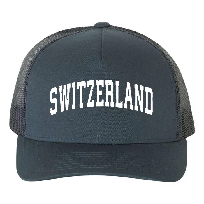 Switzerland Vintage Sports Design Yupoong Adult 5-Panel Trucker Hat