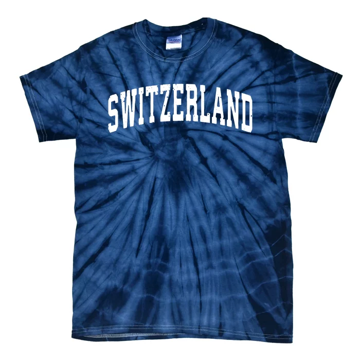 Switzerland Vintage Sports Design Tie-Dye T-Shirt