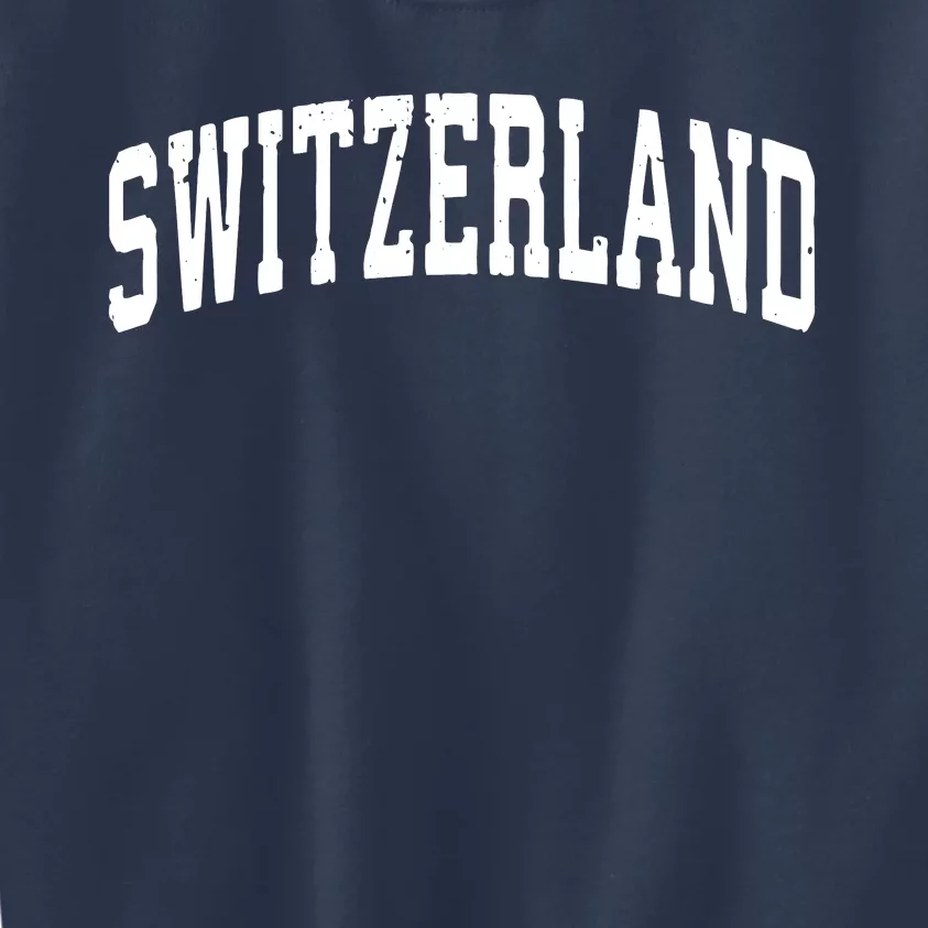 Switzerland Vintage Sports Design Kids Sweatshirt