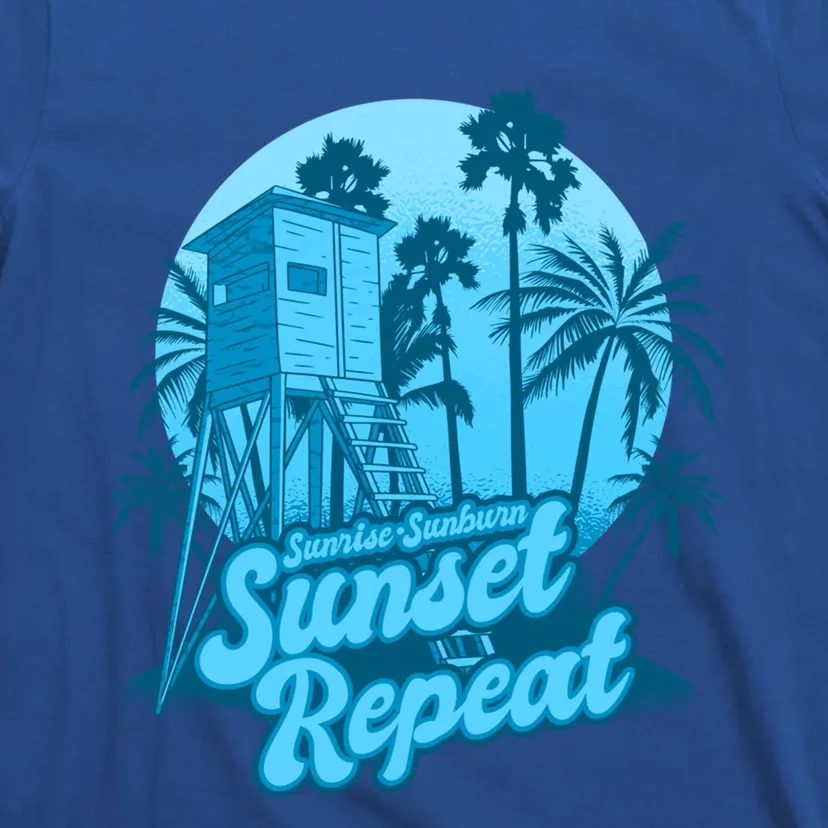 Summer Vacation Sunrise Sunburn Sunset Repeat Gift T-Shirt