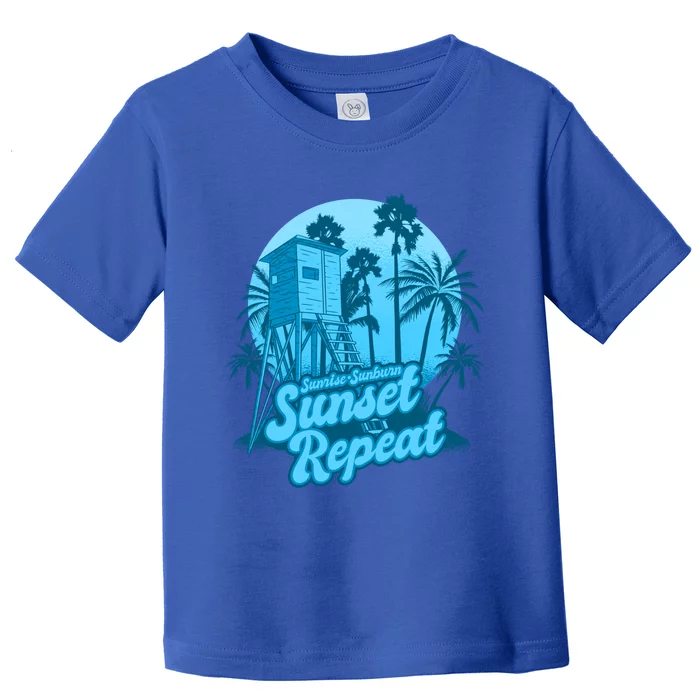 Summer Vacation Sunrise Sunburn Sunset Repeat Gift Toddler T-Shirt