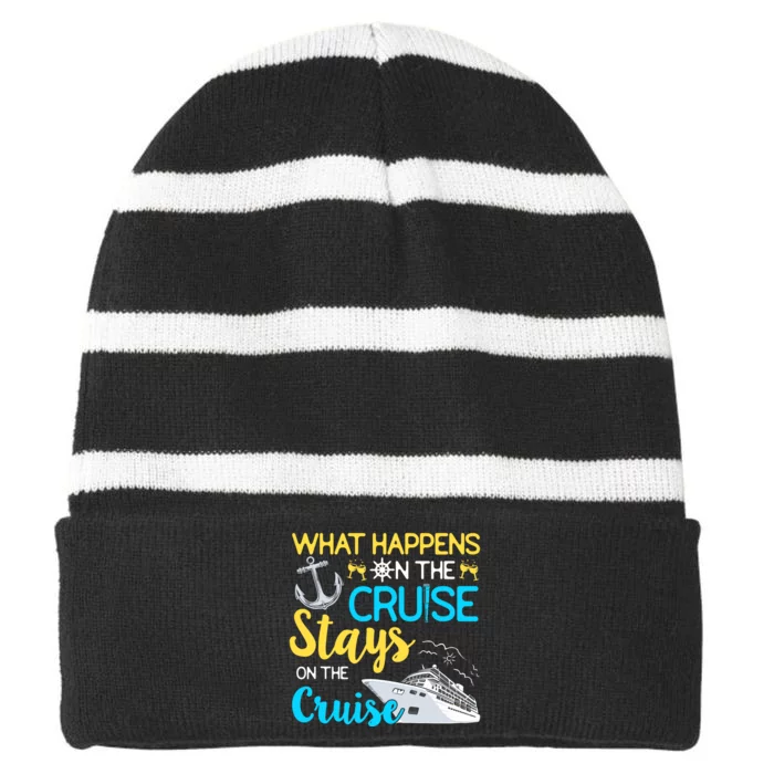 Ship Vacation Striped Beanie with Solid Band