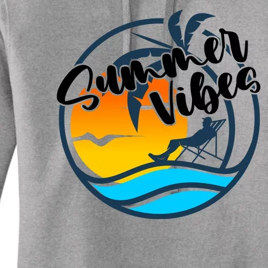 Summer Vibes Sunset Beach Tropical Women's Pullover Hoodie