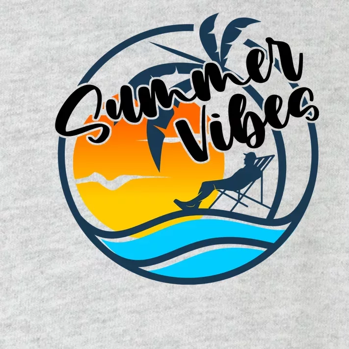 Summer Vibes Sunset Beach Tropical Toddler Long Sleeve Shirt