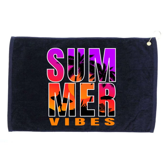 Summer Vibes Grommeted Golf Towel