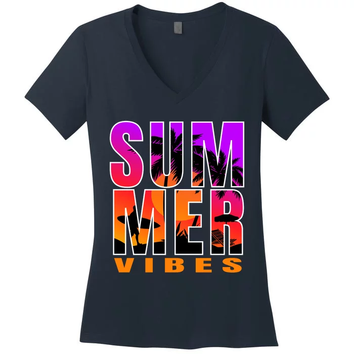 Summer Vibes Women's V-Neck T-Shirt