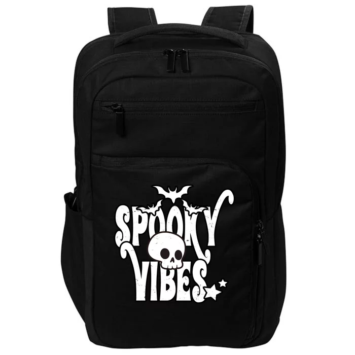 Spooky Vibes Skull Halloween Impact Tech Backpack