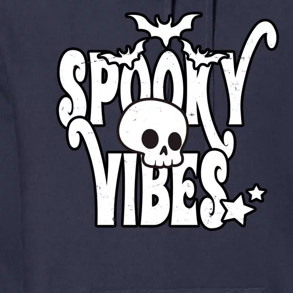 Spooky Vibes Skull Halloween Premium Hoodie