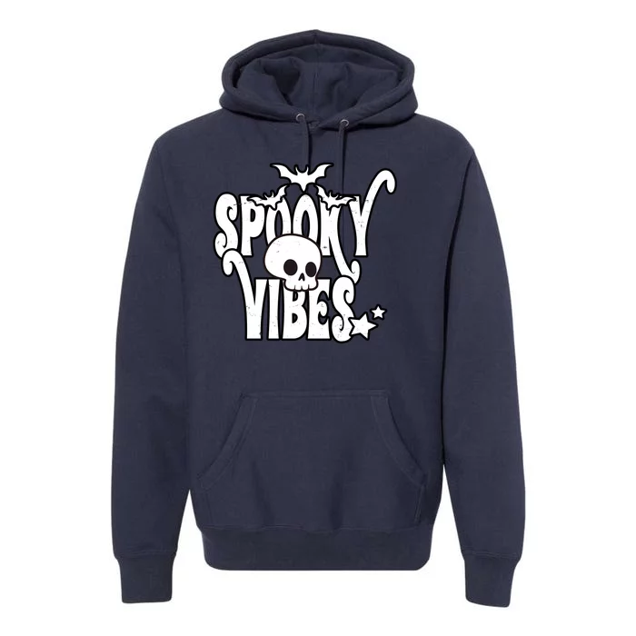 Spooky Vibes Skull Halloween Premium Hoodie